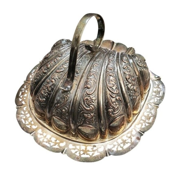 Antique Vintage William Adams England Footed Dome Butter Caviar Dish Scalloped - Picture 13 of 13